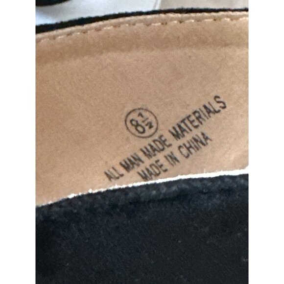 Liliana Black Velvet Heels Diamond Cutouts Open Toe Back Zipper Party Size 8.5 - Picture 12 of 13